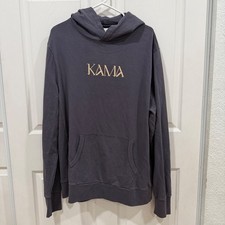 Akashi-Kama Mens XL Gray Cotton French Terry KAMA Logo Hoodie Made in USA