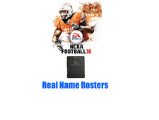 NCAA Football 10 Real Name Roster Update Memory Card PS2 PlayStation 2 2010