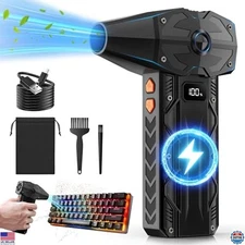 Adjustable 200,000RPM Cordless Compressed Air Duster for Electronics Cleaning