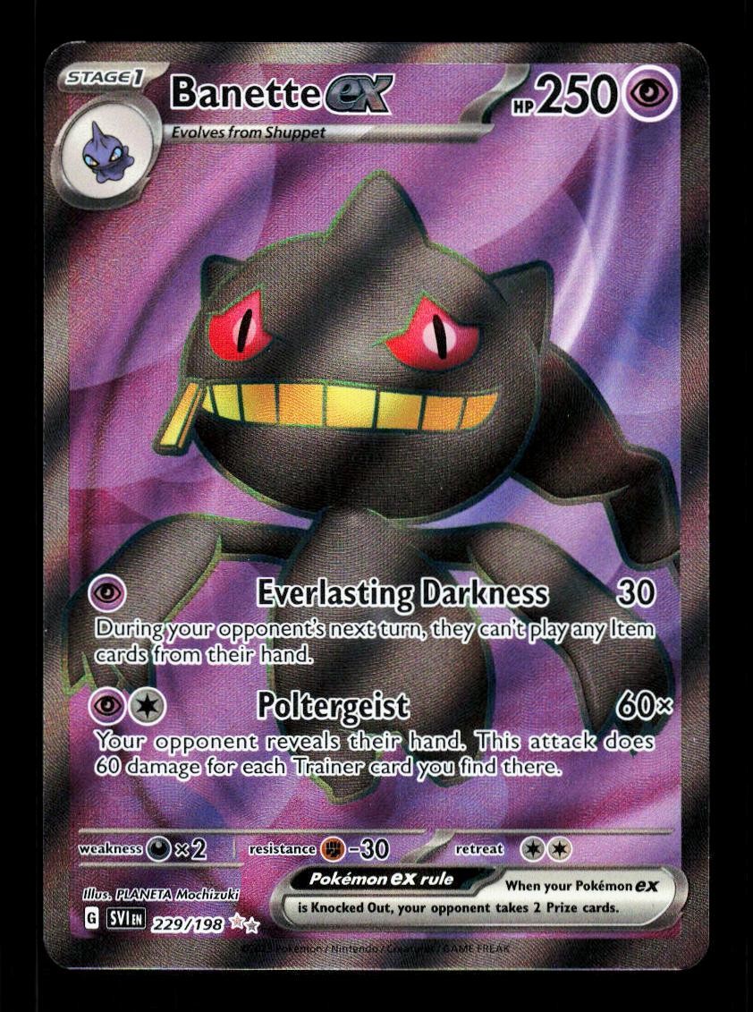 Banette ex 229/198 Ultra Rare Scarlet & Violet Pokemon NM