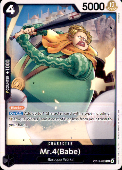 Mr.4(Babe) C The Azure Sea's Seven OP14-093 NM 2026