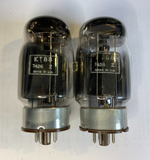 Matched Pair SAME BATCH GEC KT88 6550 triple getter Valve Tube AVO tested strong