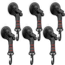 Strong Heavy Duty Suction Cups with Hooks for Car, Boat, and Camping Use 
