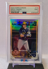 2023 BRICE TURANG Topps Chrome Refractor Rookie RC - PSA 9 - Milwaukee Brewers