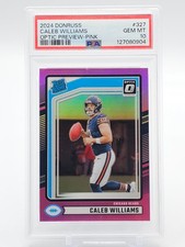 CALEB WILLIAMS 2024 DONRUSS OPTIC RATED ROOKIE PREVIEW PINK PRIZM PSA 10 Q1755
