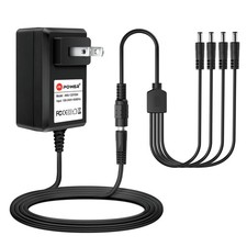 12V AC DC Adapter Power Adapter Charger and 1 to 4 Splitter Cable for Lorex F...
