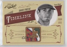 2012 Playoff Prime Cuts Timeline Jersey Number Materials 6/10 David Freese b8h