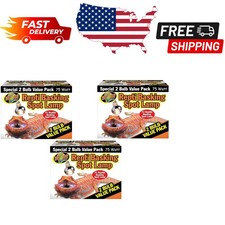 Compact 75W Reptile Basking Spot Light - 6 Frosted Bulbs for Healthier Pets