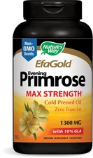 Nature's Way Evening Primrose, EFA Gold Cold Pressed Oil 1300mg, 120 Softgels