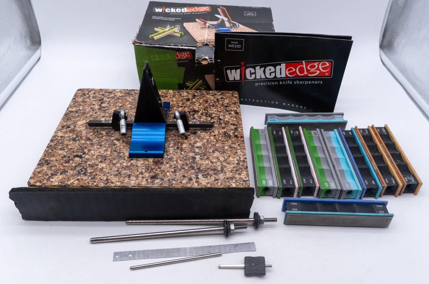 Wicked Edge WE100 Precision Knife Sharpener with Granite Base & Stones
Opens in a new window or tab