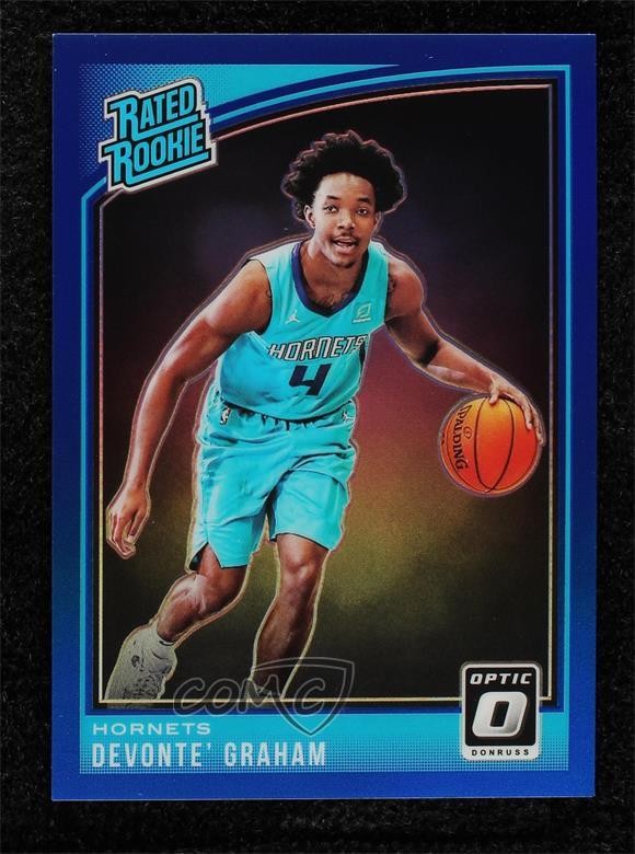 2018 Panini Donruss Optic Rated Rookie Blue Prizm 13/49 Devonte' Graham #189 7zf