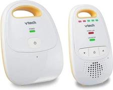 VTech Upgraded Audio Baby Monitor with 2 Piece Set (1 Pack), Yellow 