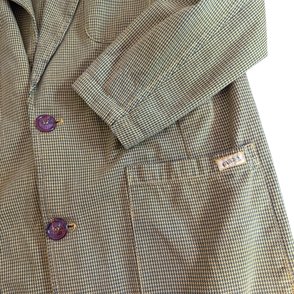 Vintage GUESS Georges Marciano 2 Piece Set Size 2 Houndstooth Blazer Pants - Image 4 of 4