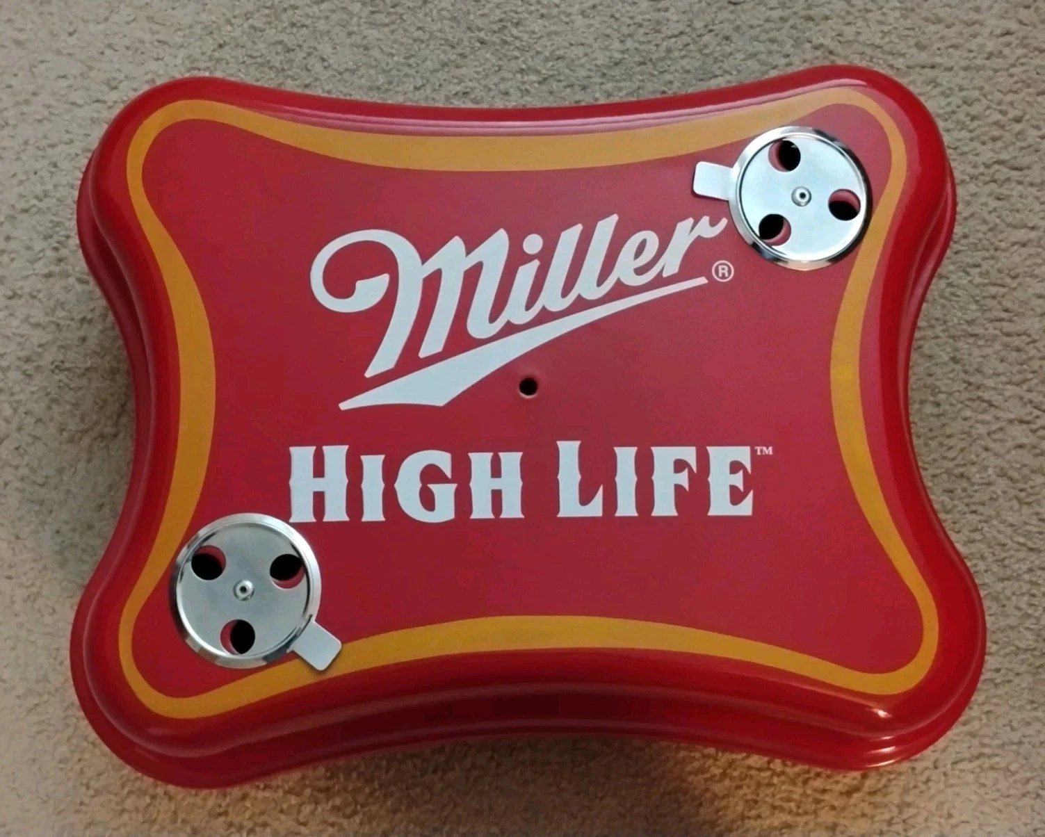 ACME Miller High Life Beer Tailgate, Camping Charcoal Grill, Open Box