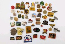 57pc Vintage  Modern Collectible Lapel Pin Lot   Advertising, Sports, Travel