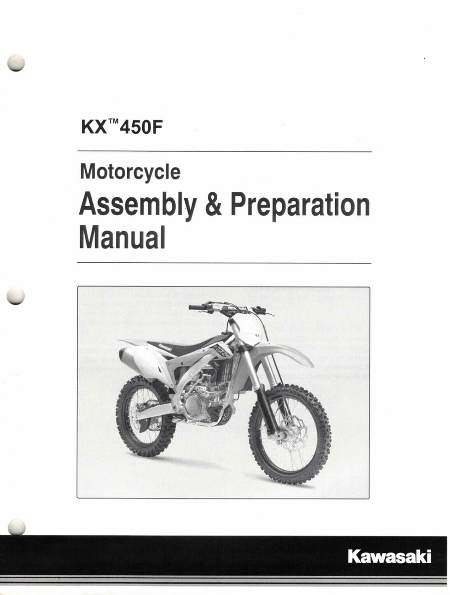 OEM Genuine Kawasaki New Bike Service/Assembly Manual KX450 KX450F 2016-2017