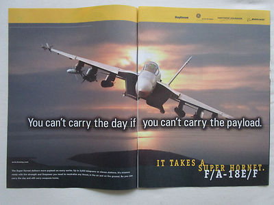 9/2002 PUB BOEING NORTHROP-GRUMMAN GE RAYTHEON F/A-18 E/F SUPER HORNET AD