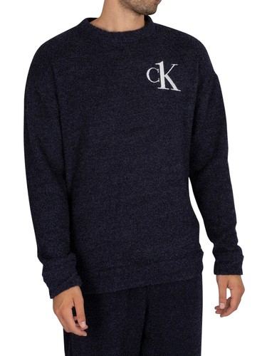 Calvin Klein Uomo Felpa da salotto in spugna, Blu | eBay