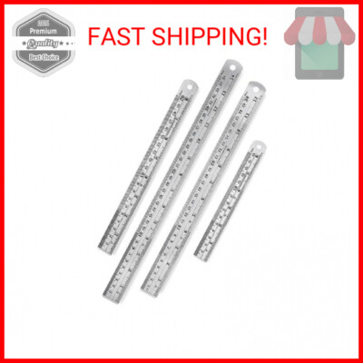 Steel Rulers Micro Mr. Pen Steel Rulers, 6, 8, 12, 14 inch Metal Rulers, Pack of 4 | eBay
