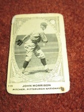 1922 NEILSON'S CHOCOLATE V61-1 ~#115 JOHN MORRISON ~Pittsburgh Pirates