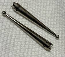 2 - Bolo Tips Tapered Ball End Jewelry Making Bright Nickel Plated Findings