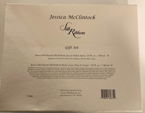 JESSICA McCLINTOCK SILK RIBBONS PERFUME SPRAY BIX SET RARE WOMEN - 3.4 OZ/ 100ML - Picture 3 of 3