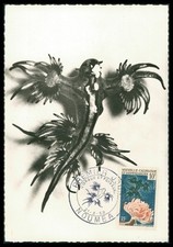 NEUKALEDONIEN MK 1959 AQUARIUM GLAUCUS ANEMONE CARTE MAXIMUM CARD MC CM ay55