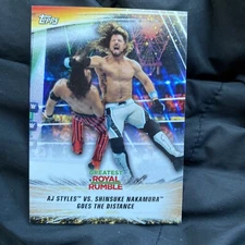 AJ Styles WWE Pro Wrestling Trading Card Tops Wrestler Royal Rumble #59 Nakamura
