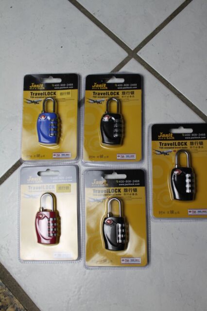 Lot of 5 Jasit TSA Accepted Luggage Suitcase Travel 4 DIAL Combination Lock