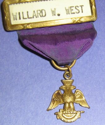 Vintage Masonic Medal 32,Spes Mea In Deo Est,My Hope is in God,Badge,Pin,Ribbon 
