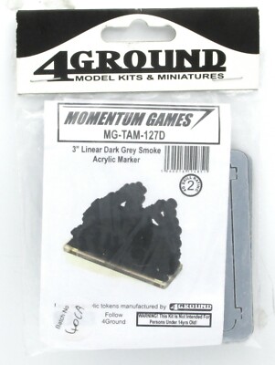 4Ground MG-TAM-127D 3'' Linear Dark Grey Smoke Acrylic Marker (Momentum Games)