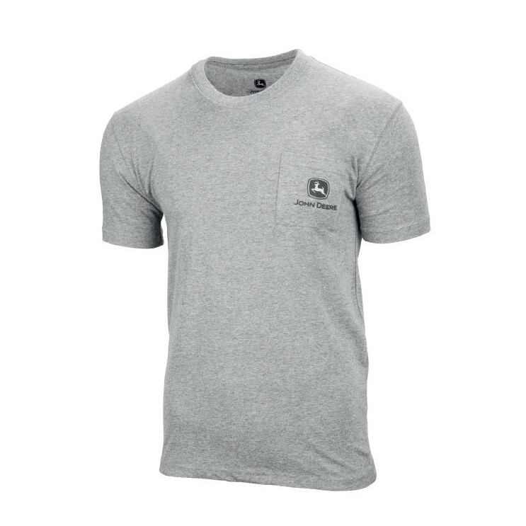 Tシャツ・カットソー JOHN SMEDLEY Men T Shirts FINCHLEYCO CH GREY Genuine John Deere Pocket Logo T-Shirt Grey Adults