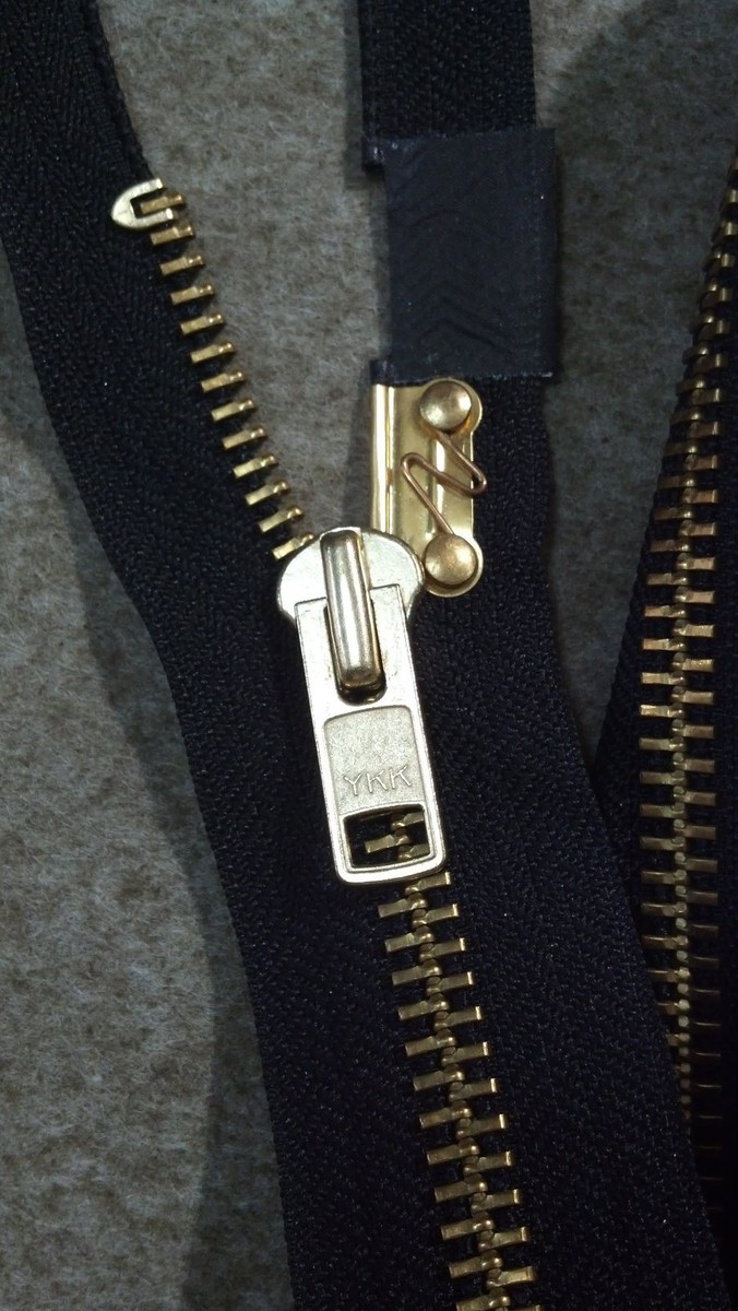 ONE-ZIPPER/VTG.80s/BLACK/BRASS72 ONE-ZIPPER/VTG.80s/BLACK/BRASS72