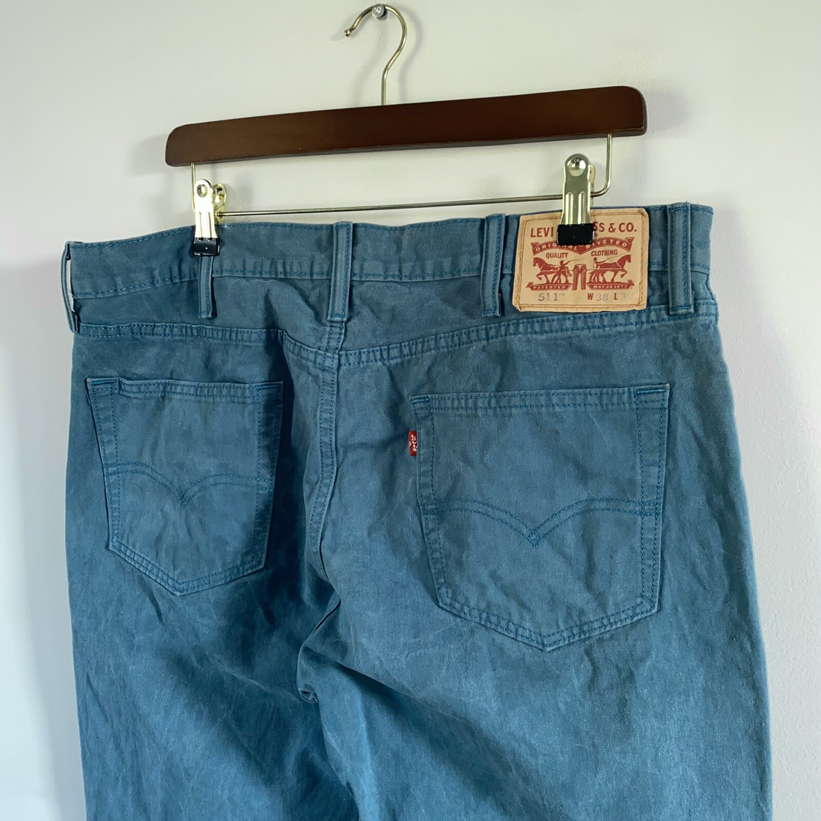 Levi’s 511 Turquoise Blue Jeans Zip Fly W38 L29 eBay
