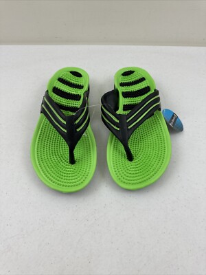 Sole Selection Men s Green & Black Textured Sandals Size 41 (8)