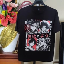 Romwe Men's Anime Graphic Tee Daily Life T-Shirt Black Medium US 38