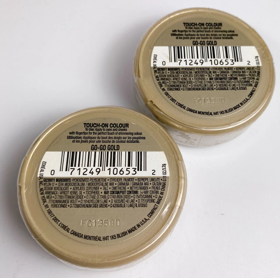 NEW (2) L'Oreal Touch On Colour For Eyes & Cheeks - Go-Go Gold - RARE!* - Image 2 of 2