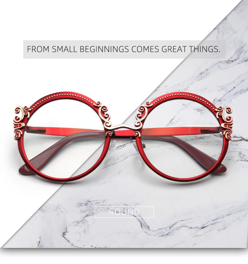 Metal Round Frame Sunglasses Personality Fashion Sunglasses Ladies Retro