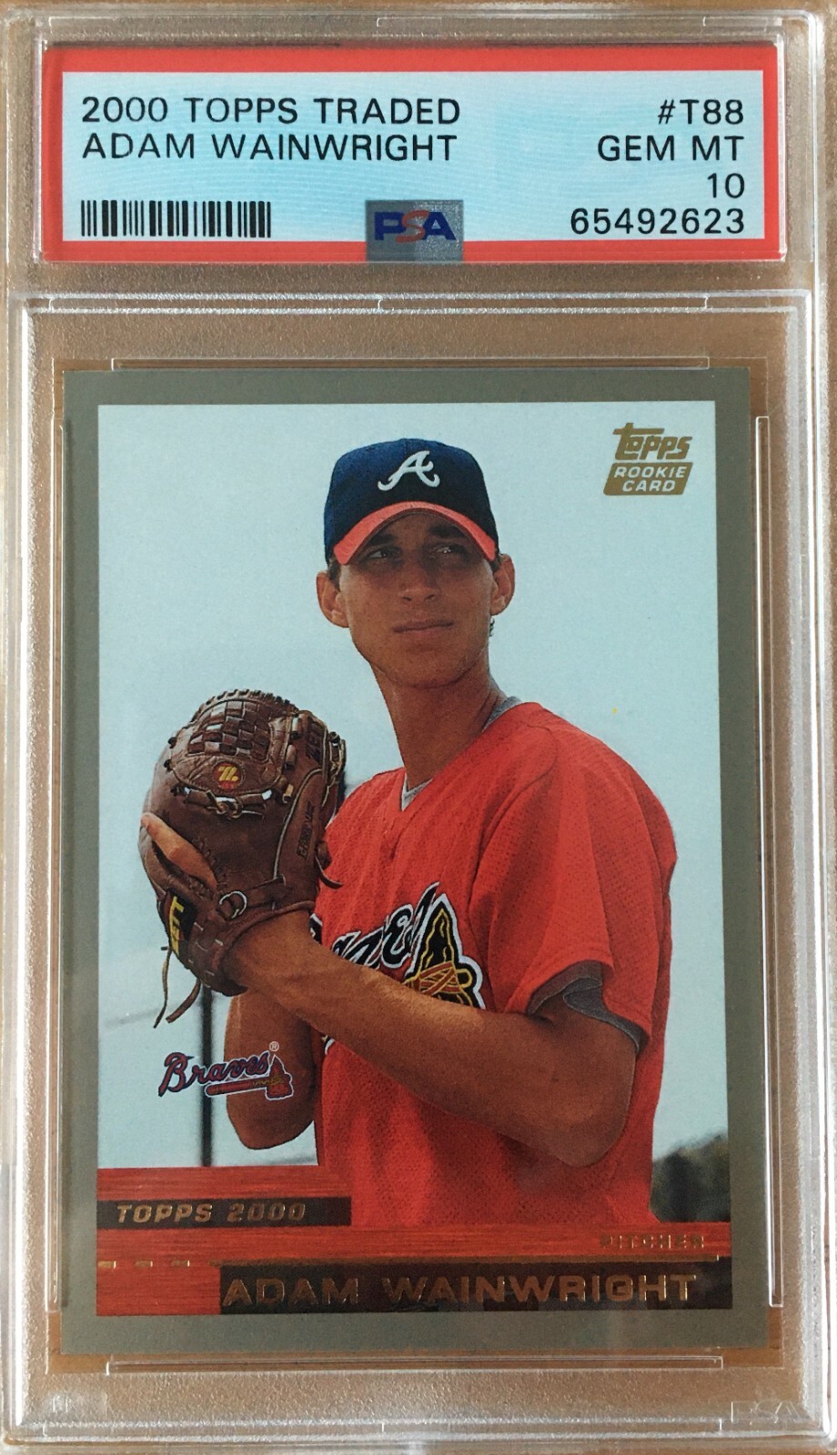 2000 topps traded adam wainwright psa 10
