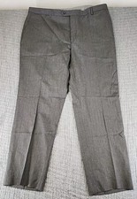 Joseph  Feiss Wool Blend Dress Pants Size 42 Gray Classic Fit Pleated