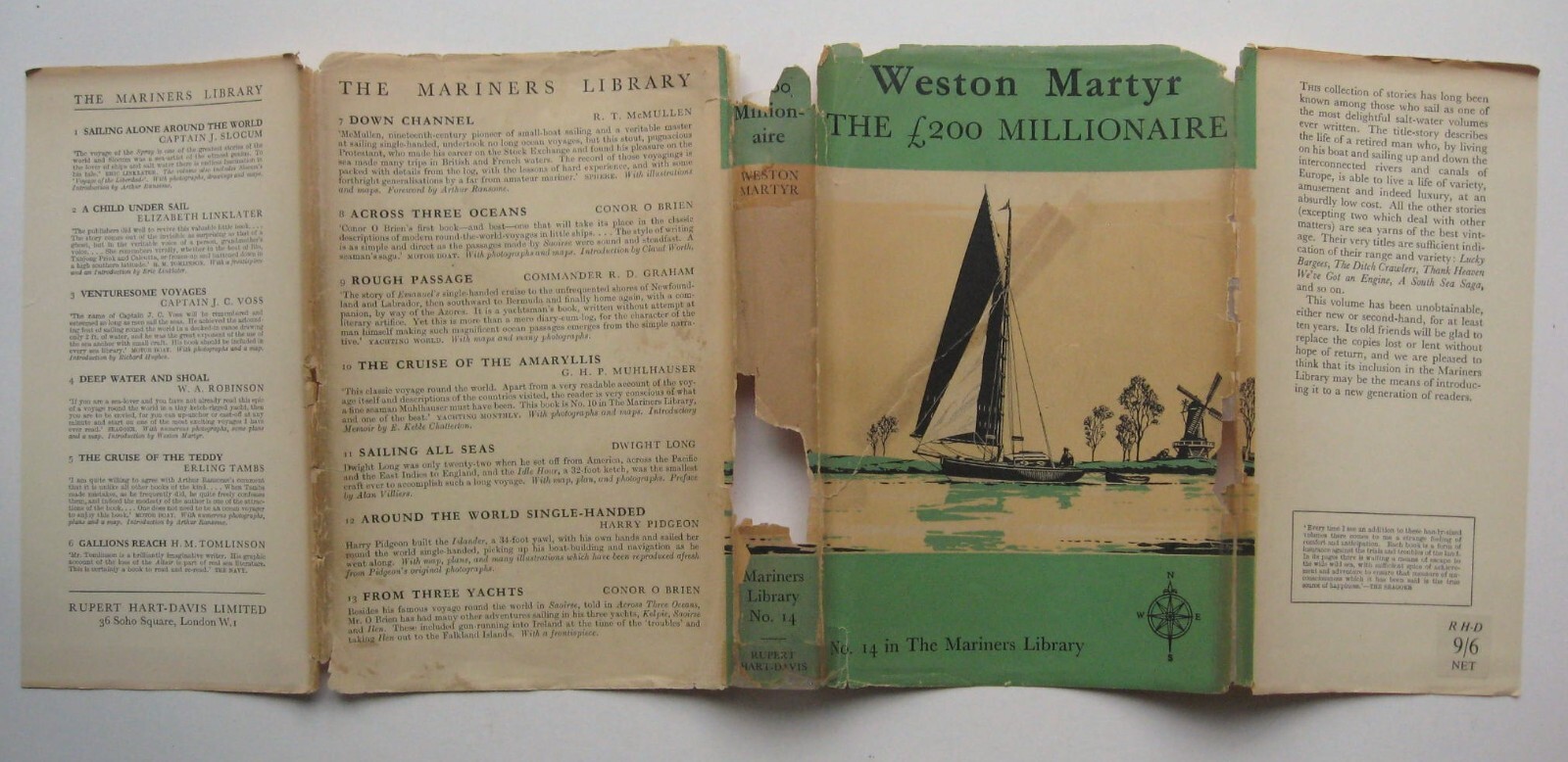 THE £200 MILLIONAIRE Weston Martyr HC/DJ 1951 "The Mariners Library