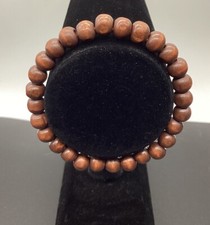 Wood Bead Elastic Bracelet Pre-owned.