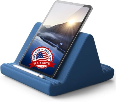Funda Gamuza Dispositivos Soporte Almohada Para Tableta - Compatible Con IPad, Smartphones, Libros, Color Rojo, Multifunción Base Lectura Manos Libres