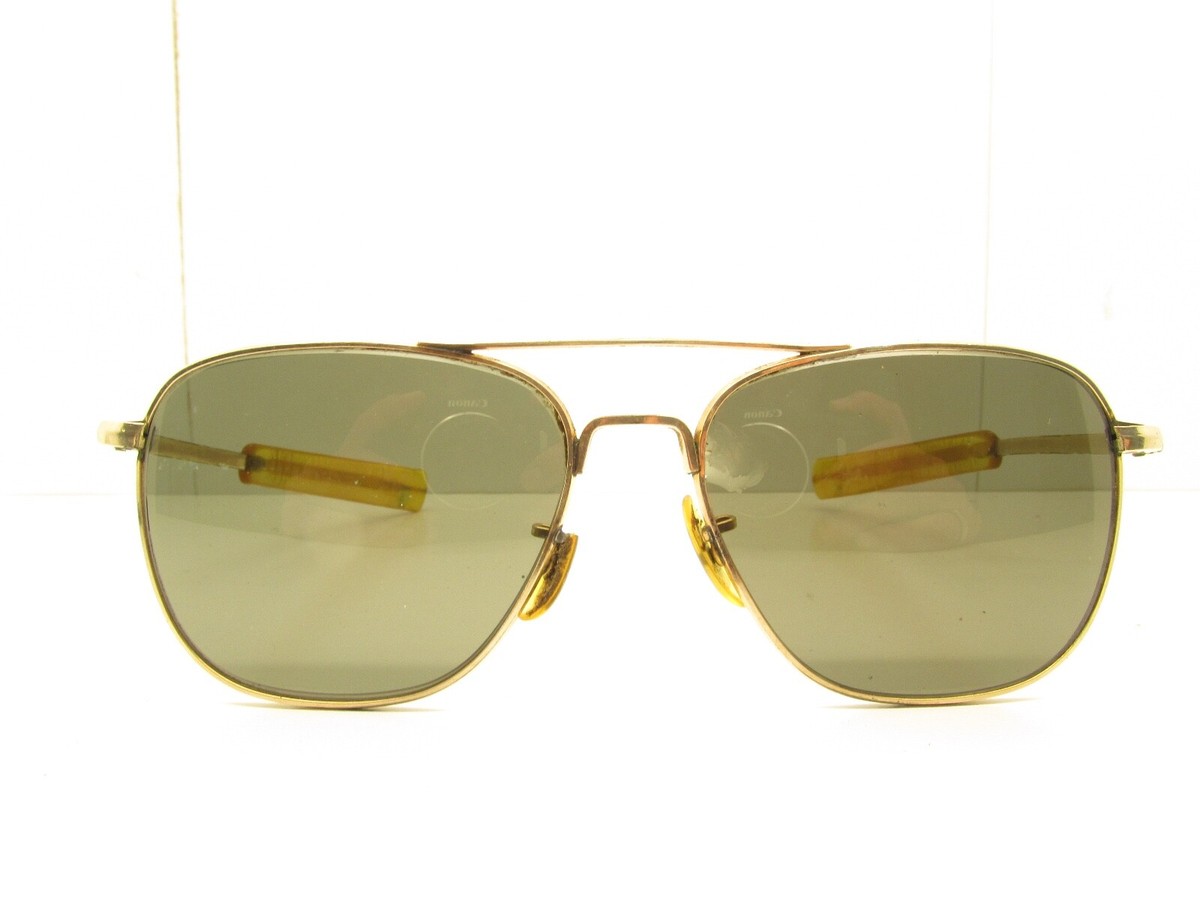 AMERICAN OPTICAL AO 1-10 12K GF GOLD AVIATOR SUNGLASSES 