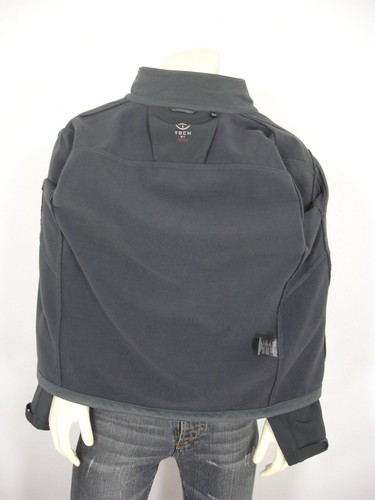 TUMI TECH CHARCOAL SOFTSHELL MOCK NECK ZIP FRONT LONG SLEEVE JACKET MEN'S XL - Picture 11 of 12