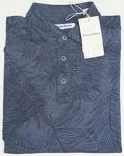 Tommy Bahama Short Sleeve Shirt Palmetto Beach Polo Floral Caspian Sea Blue $99