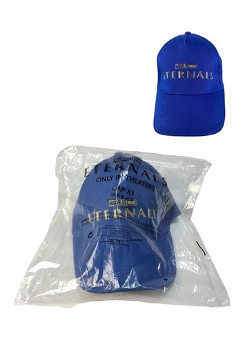 Disney Marvel Studios Eternals Promo Fitted Cap Blue One Size Adult Hat NEW