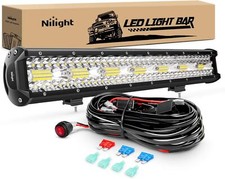 Nilight 20 Inch 420w Led Light Bar Yellow Triple Row Flood Spot Combo Lights