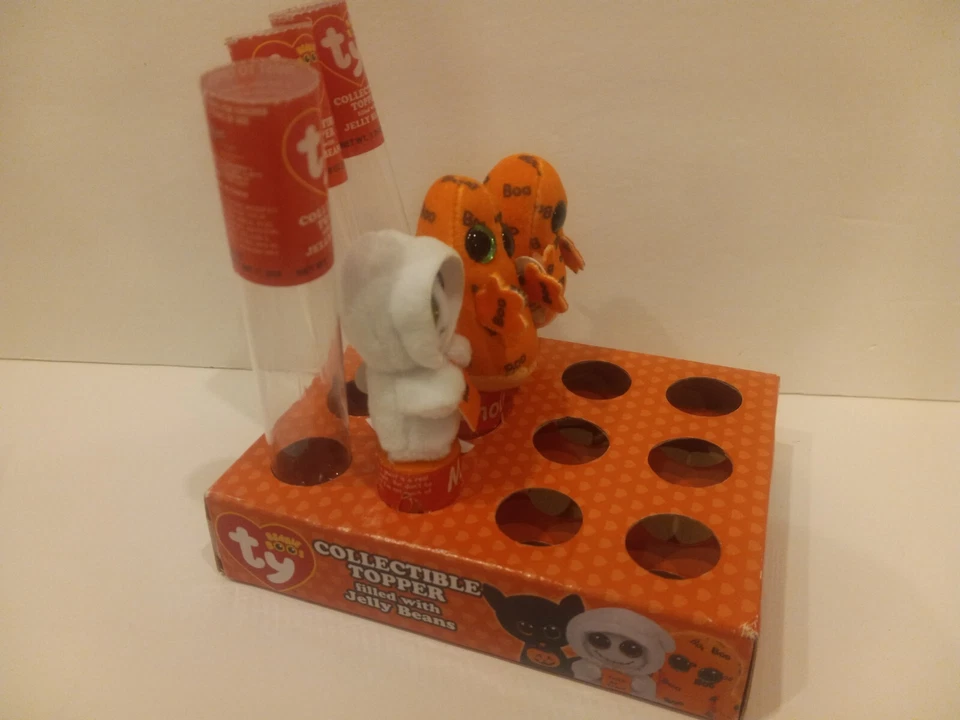 ty Halloween Beanie Boos Mist & 2 Ghoulies w Store Display -Great for Halloween! - Image 4 of 4