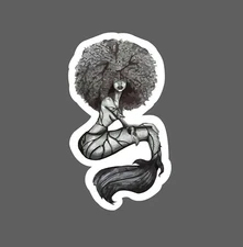 Mermaid Sticker Natural Hair Waterproof Fantasy Ocean Beach Gift NEW
